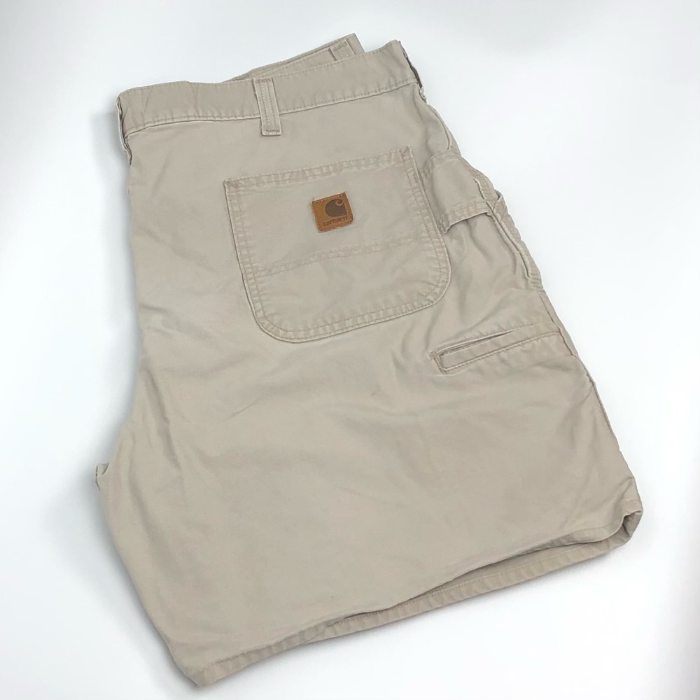 Vintage Mens Carhartt Double Knee Shorts Carpenter Vintage 7” inseam Tan Size 40